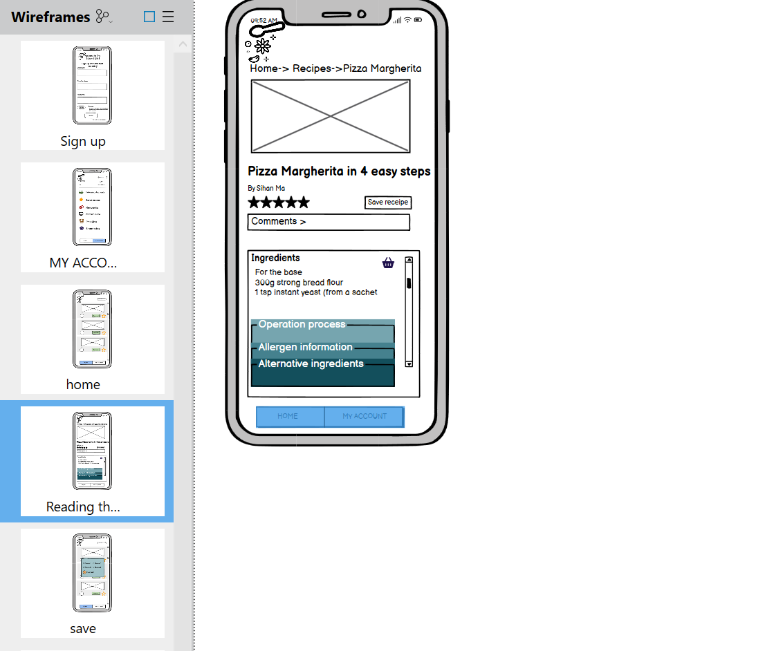 Create a mobile prototype using Balsamiq